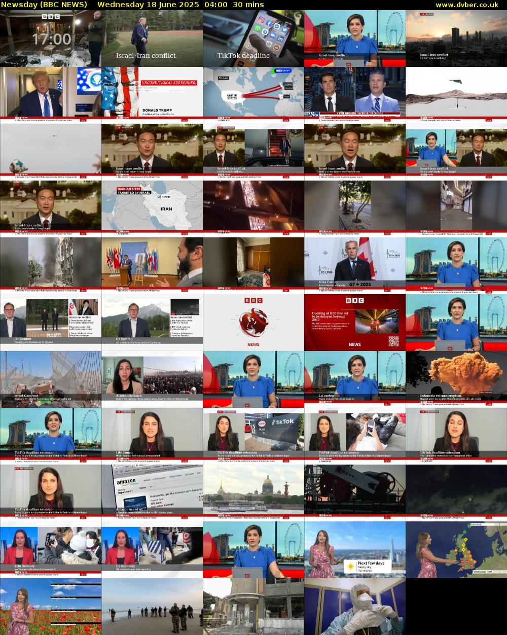 Newsday (BBC NEWS) Wednesday 18 June 2025 04:00 - 04:30