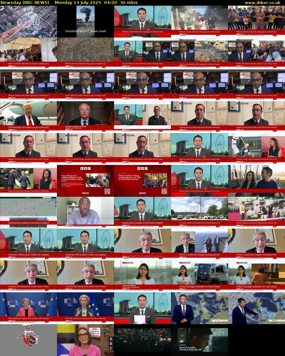 Newsday (BBC NEWS) Monday 14 July 2025 04:00 - 04:30