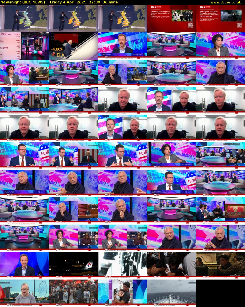 Newsnight (BBC NEWS) Friday 4 April 2025 22:30 - 23:00