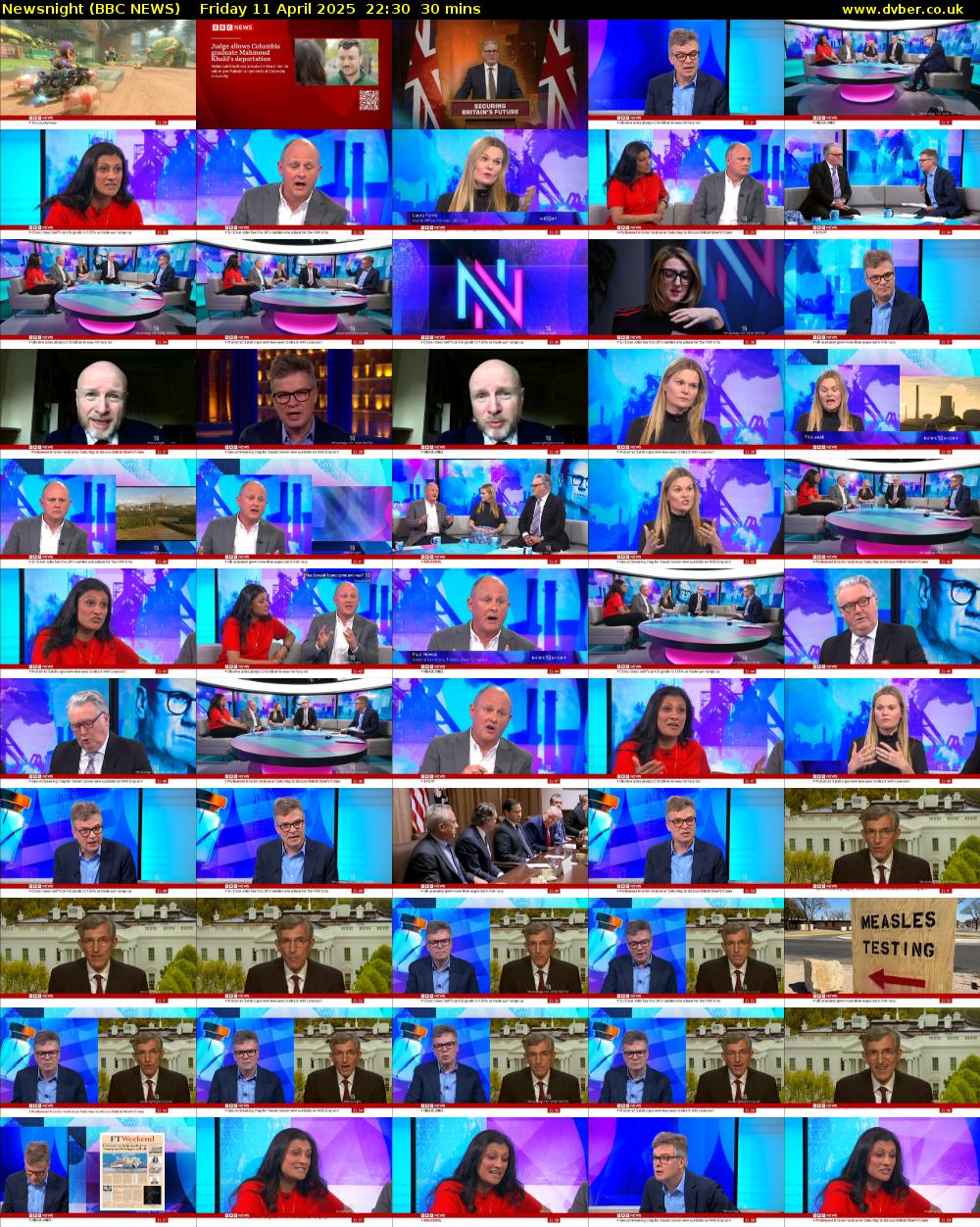 Newsnight (BBC NEWS) Friday 11 April 2025 22:30 - 23:00
