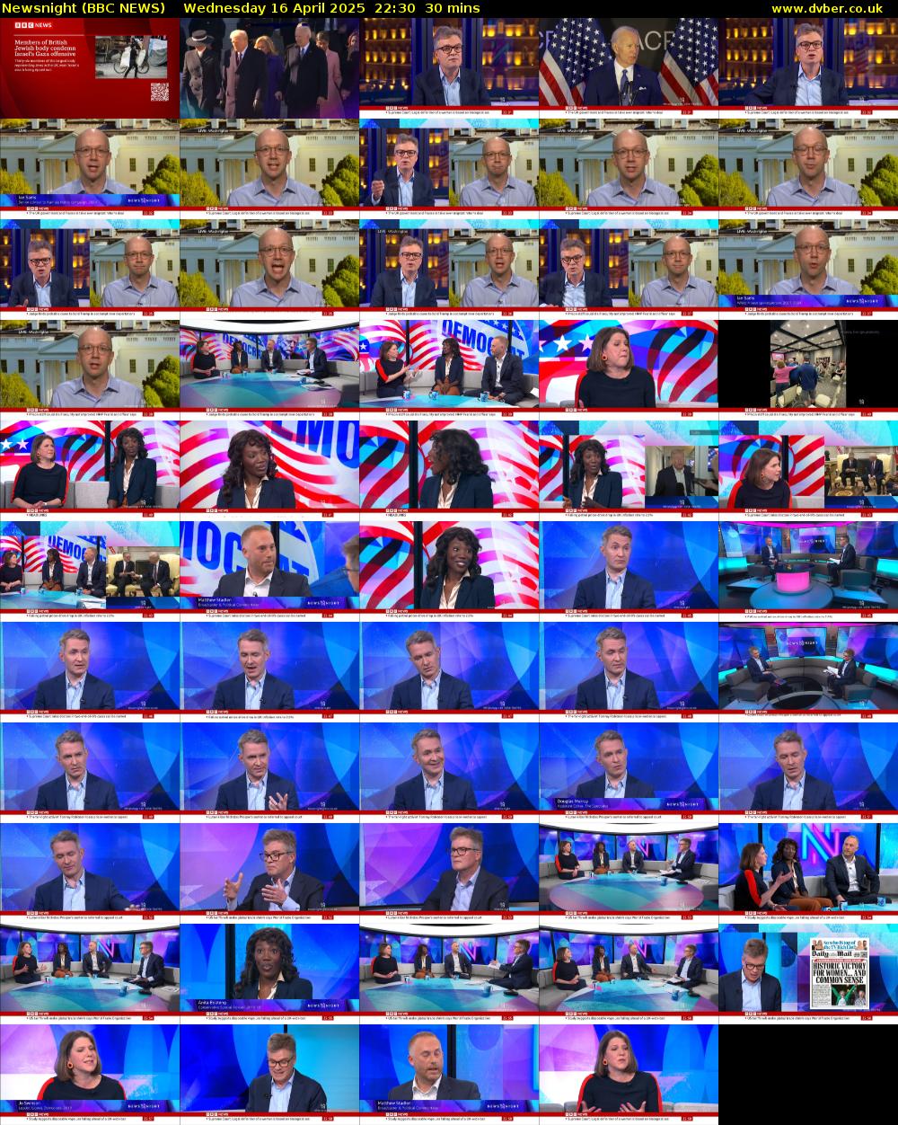 Newsnight (BBC NEWS) Wednesday 16 April 2025 22:30 - 23:00