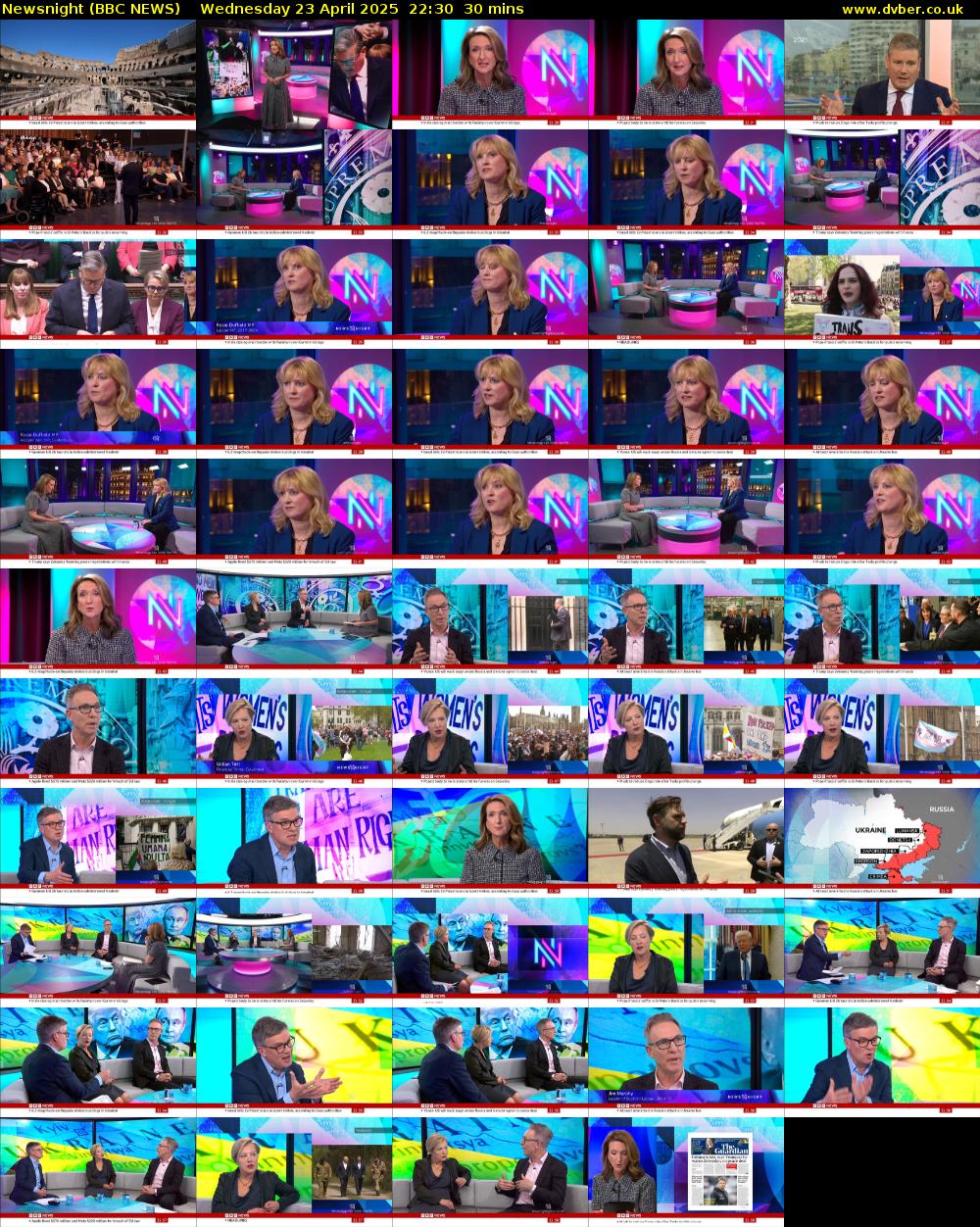 Newsnight (BBC NEWS) Wednesday 23 April 2025 22:30 - 23:00