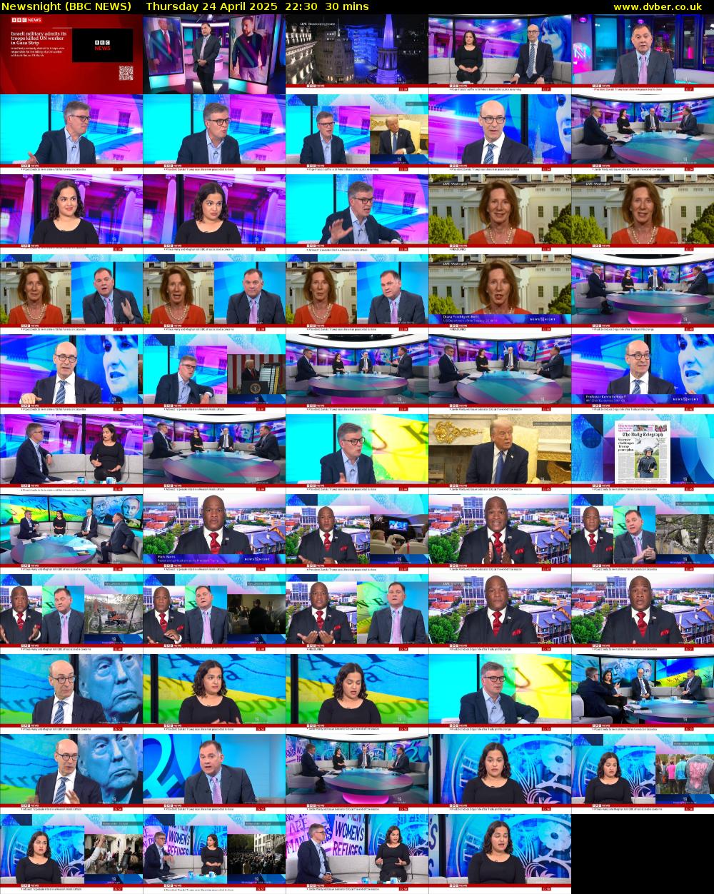 Newsnight (BBC NEWS) Thursday 24 April 2025 22:30 - 23:00
