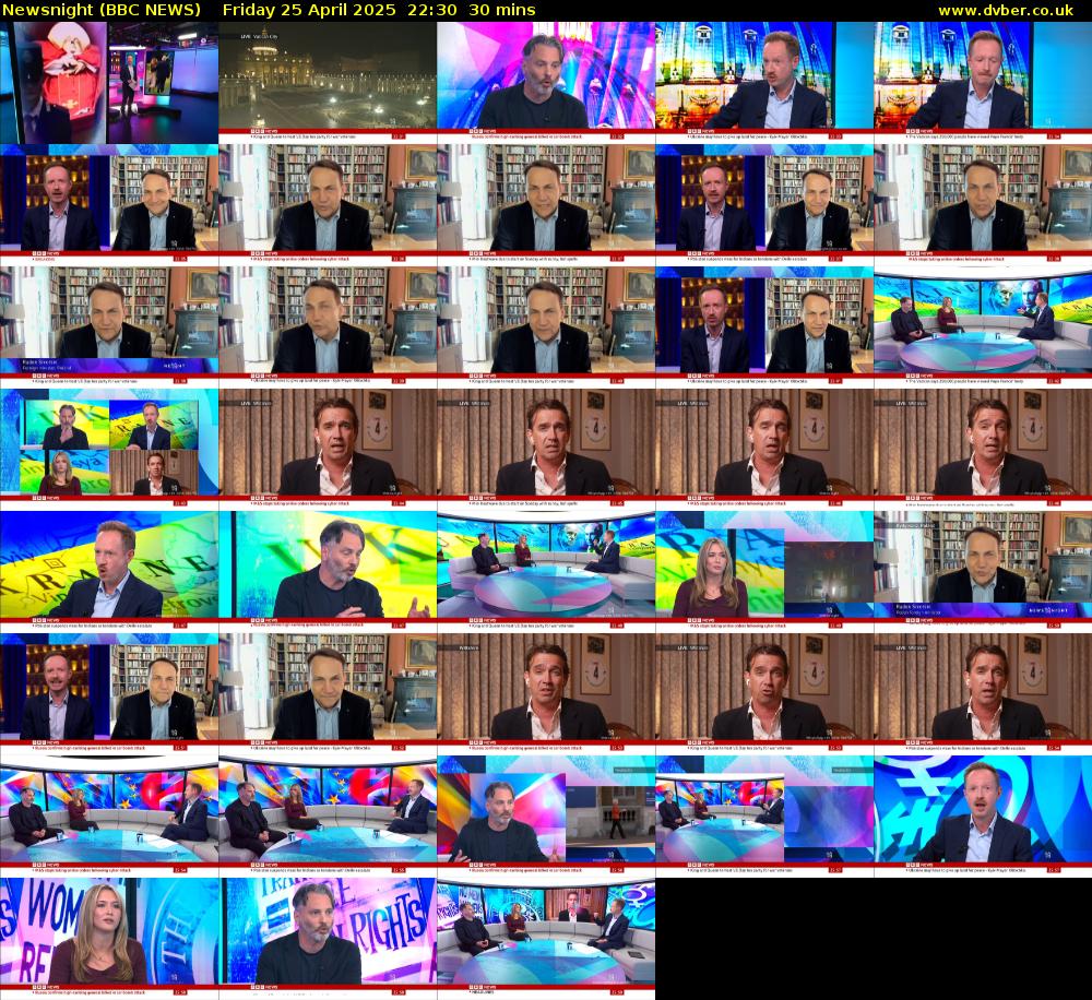 Newsnight (BBC NEWS) Friday 25 April 2025 22:30 - 23:00