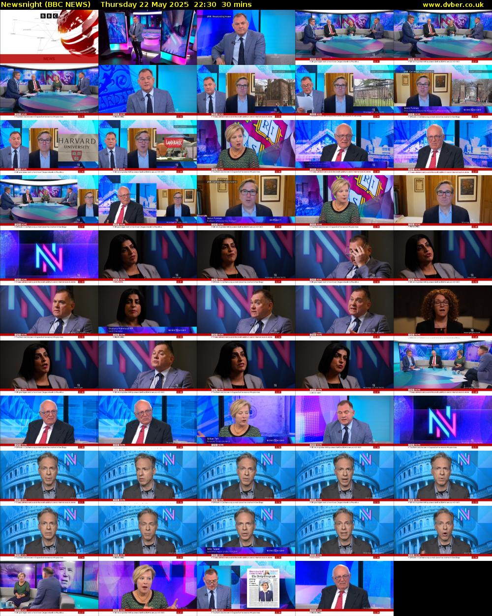 Newsnight (BBC NEWS) Thursday 22 May 2025 22:30 - 23:00