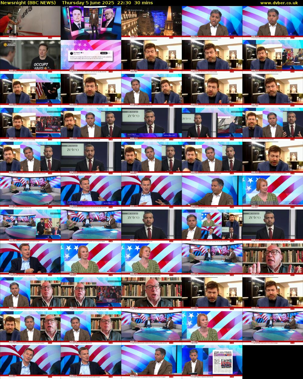 Newsnight (BBC NEWS) Thursday 5 June 2025 22:30 - 23:00