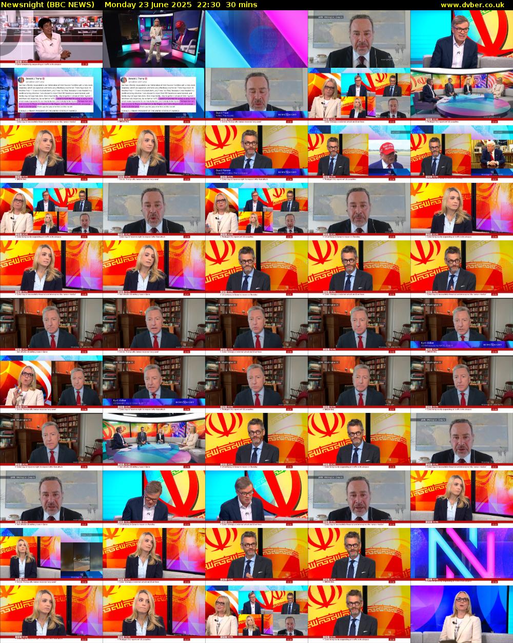 Newsnight (BBC NEWS) Monday 23 June 2025 22:30 - 23:00