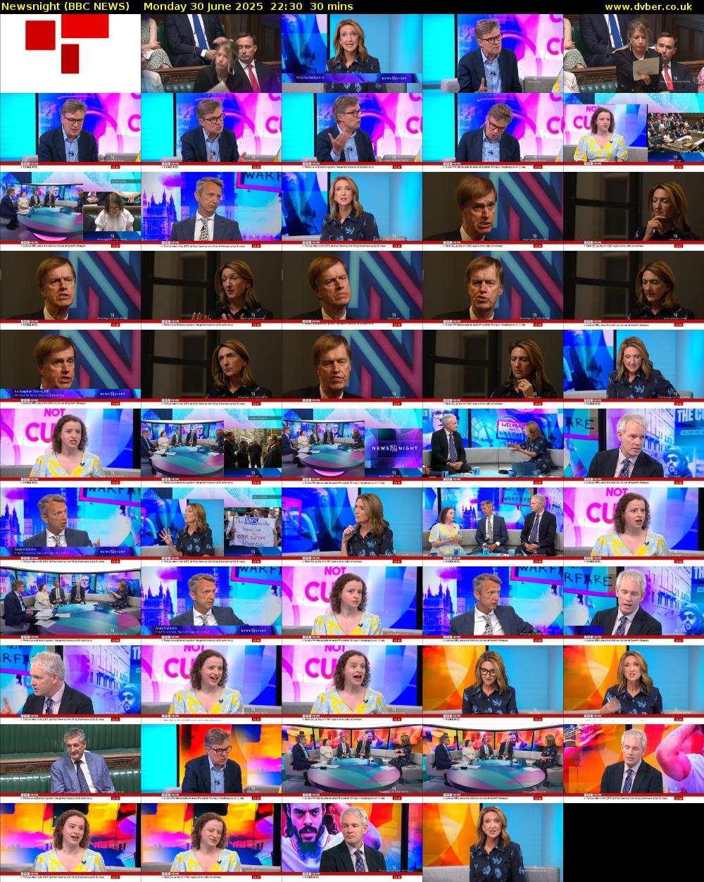 Newsnight (BBC NEWS) Monday 30 June 2025 22:30 - 23:00