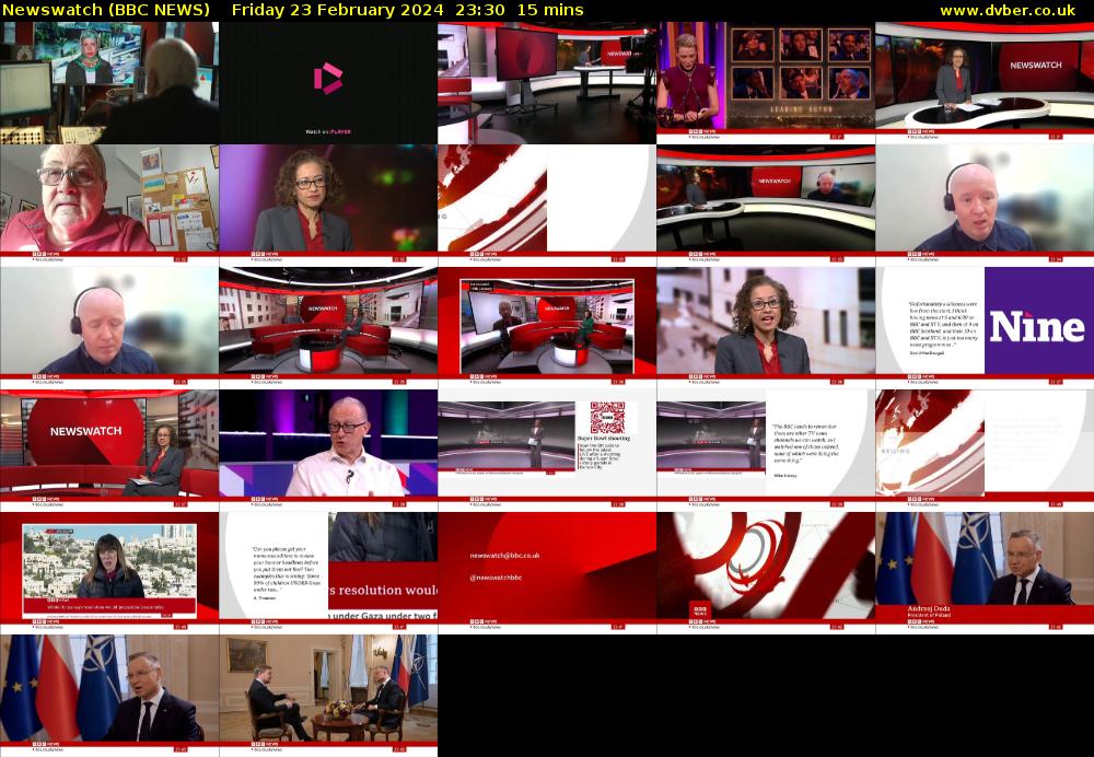 Newswatch (BBC NEWS) Friday 23 February 2024 23:30 - 23:45