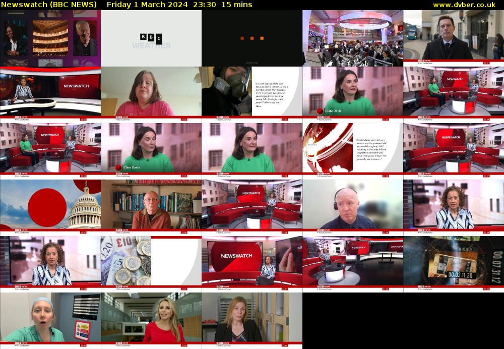 Newswatch (BBC NEWS) Friday 1 March 2024 23:30 - 23:45