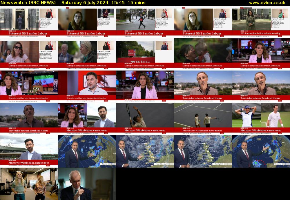 Newswatch (BBC NEWS) Saturday 6 July 2024 15:45 - 16:00
