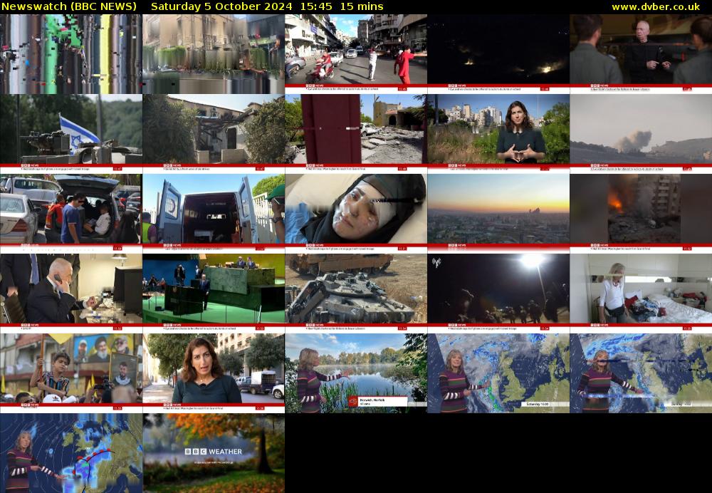 Newswatch (BBC NEWS) Saturday 5 October 2024 15:45 - 16:00