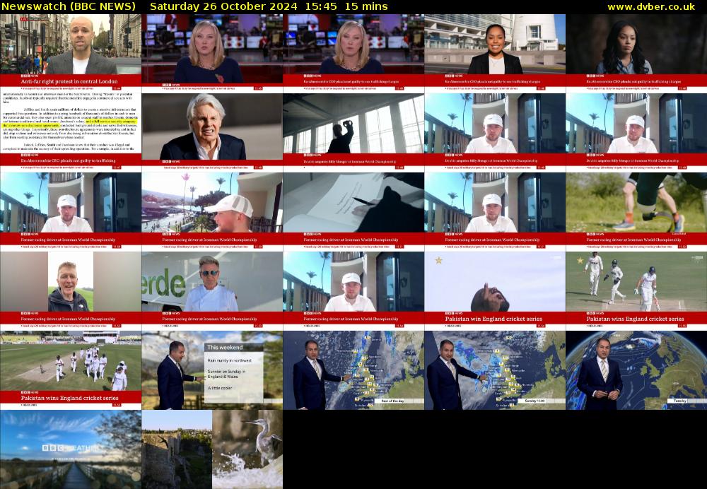 Newswatch (BBC NEWS) Saturday 26 October 2024 15:45 - 16:00