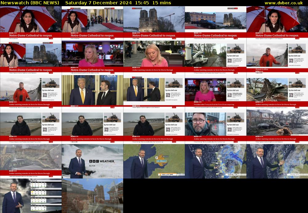 Newswatch (BBC NEWS) Saturday 7 December 2024 15:45 - 16:00