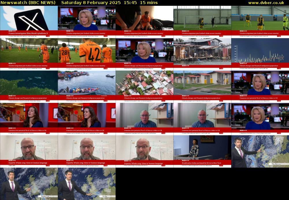 Newswatch (BBC NEWS) Saturday 8 February 2025 15:45 - 16:00