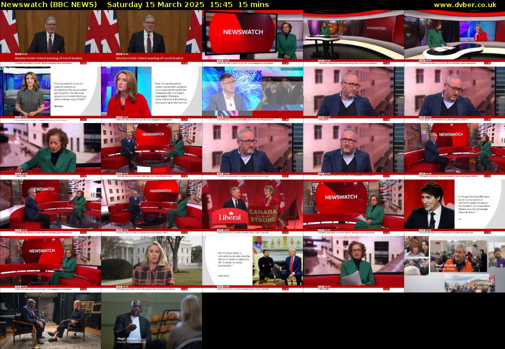 Newswatch (BBC NEWS) Saturday 15 March 2025 15:45 - 16:00