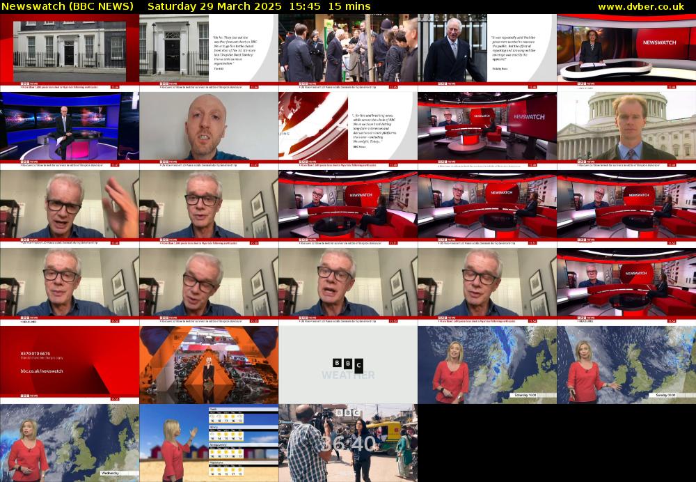 Newswatch (BBC NEWS) Saturday 29 March 2025 15:45 - 16:00