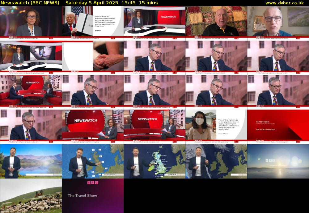 Newswatch (BBC NEWS) Saturday 5 April 2025 15:45 - 16:00