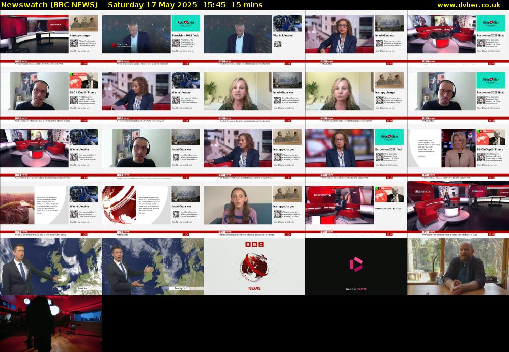 Newswatch (BBC NEWS) Saturday 17 May 2025 15:45 - 16:00
