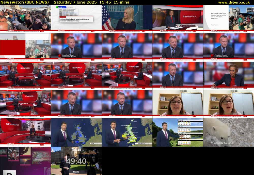 Newswatch (BBC NEWS) Saturday 7 June 2025 15:45 - 16:00