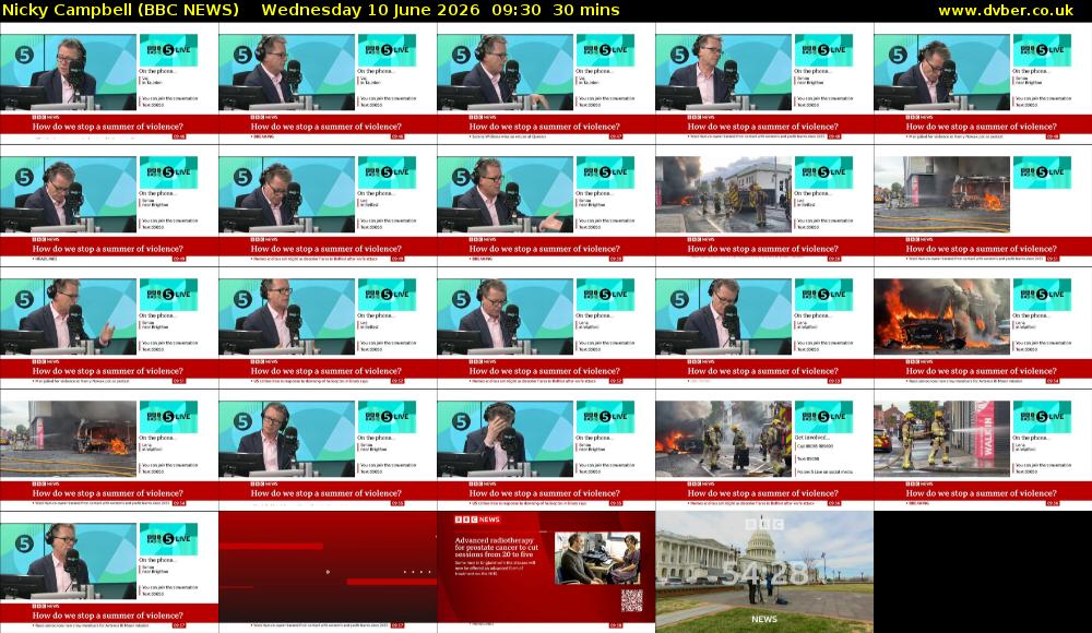 Nicky Campbell (BBC NEWS) Wednesday 10 June 2026 09:30 - 10:00