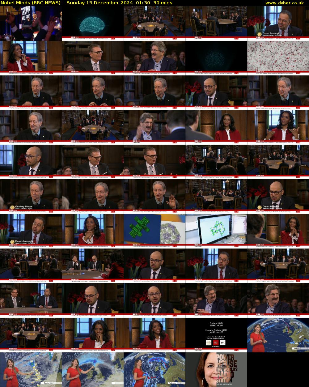 Nobel Minds (BBC NEWS) Sunday 15 December 2024 01:30 - 02:00