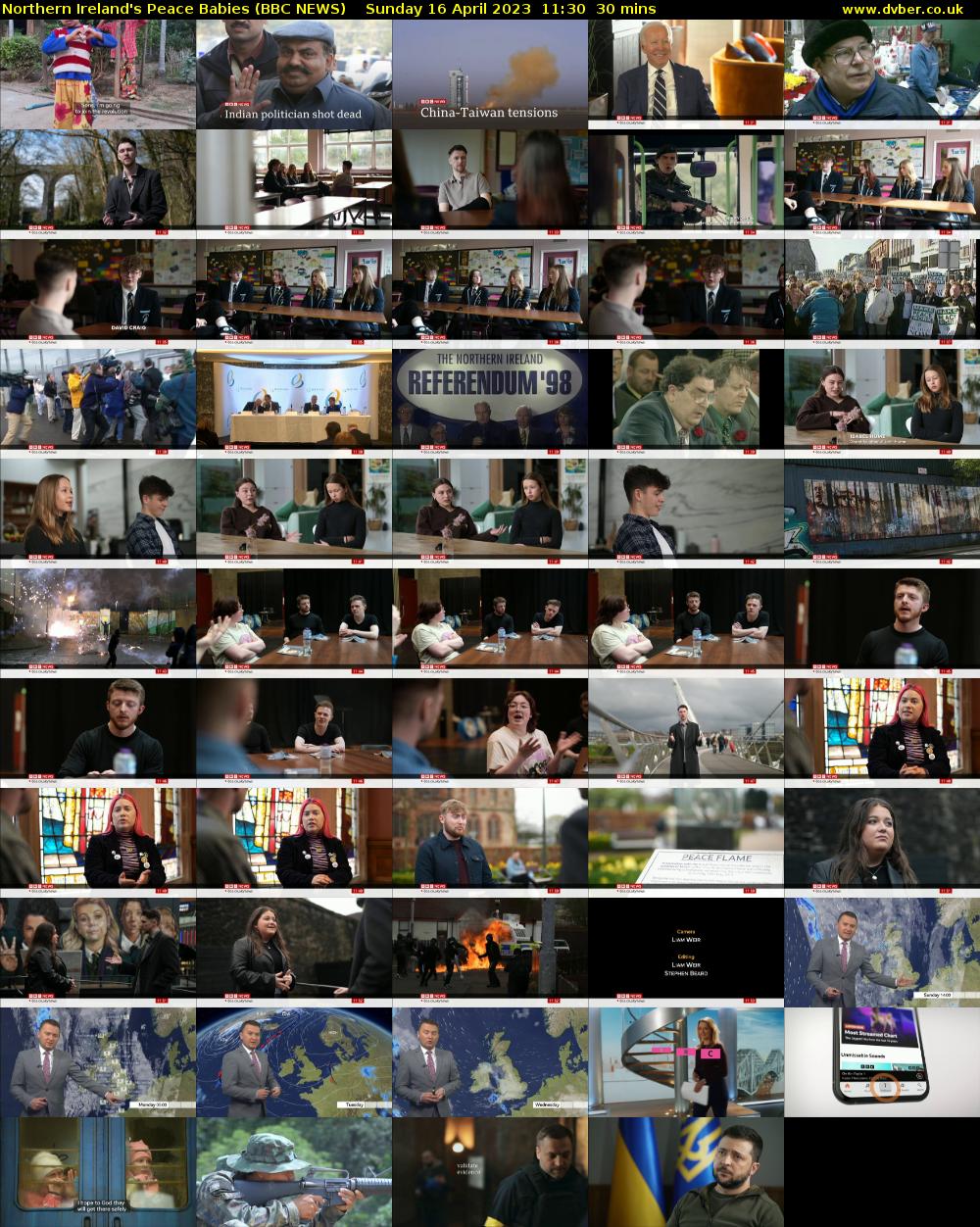Northern Ireland's Peace Babies (BBC NEWS) Sunday 16 April 2023 11:30 - 12:00