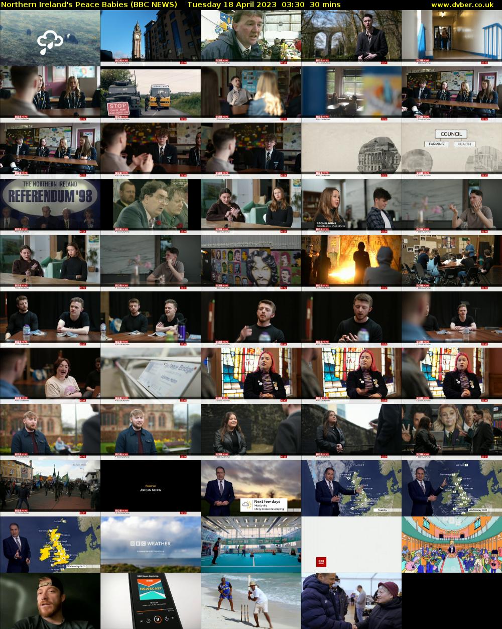 Northern Ireland's Peace Babies (BBC NEWS) Tuesday 18 April 2023 03:30 - 04:00