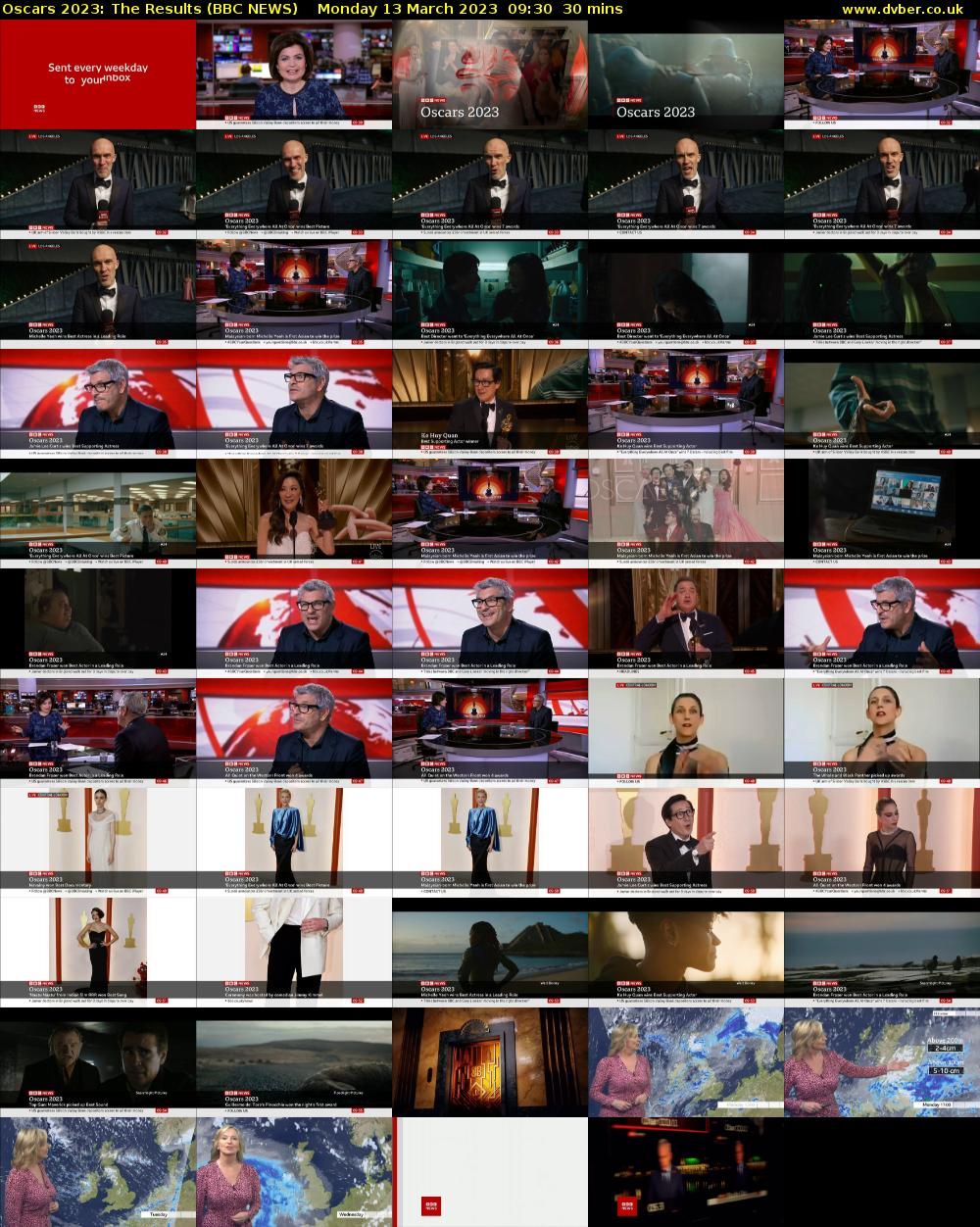 Oscars 2023: The Results (BBC NEWS) Monday 13 March 2023 09:30 - 10:00