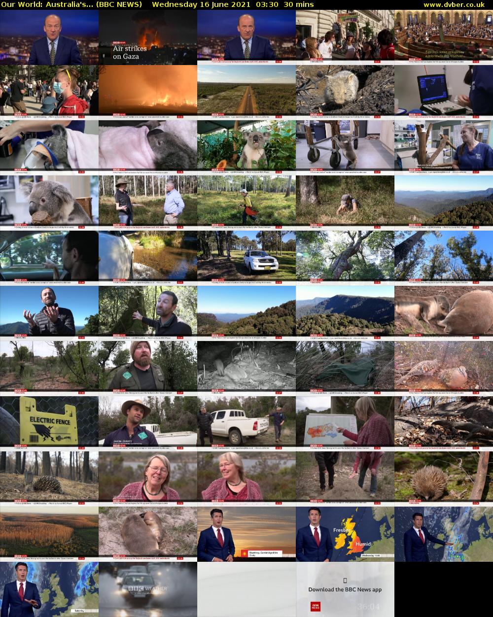 Our World: Australia's... (BBC NEWS) Wednesday 16 June 2021 03:30 - 04:00