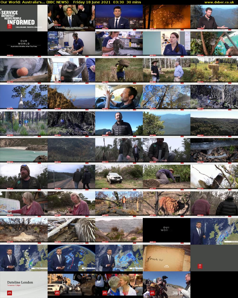 Our World: Australia's... (BBC NEWS) Friday 18 June 2021 03:30 - 04:00