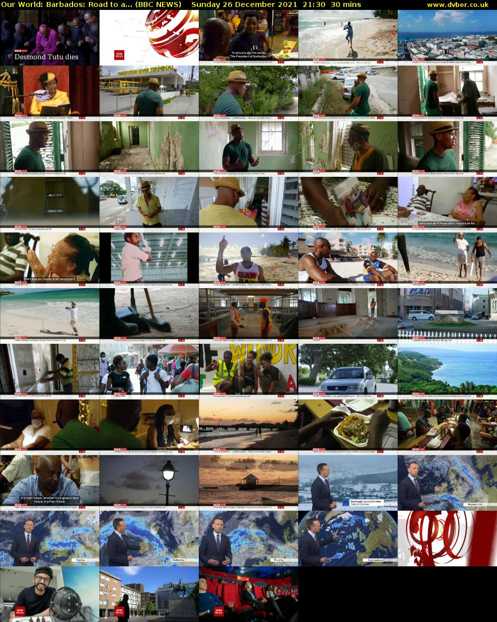 Our World: Barbados: Road to a... (BBC NEWS) Sunday 26 December 2021 21:30 - 22:00