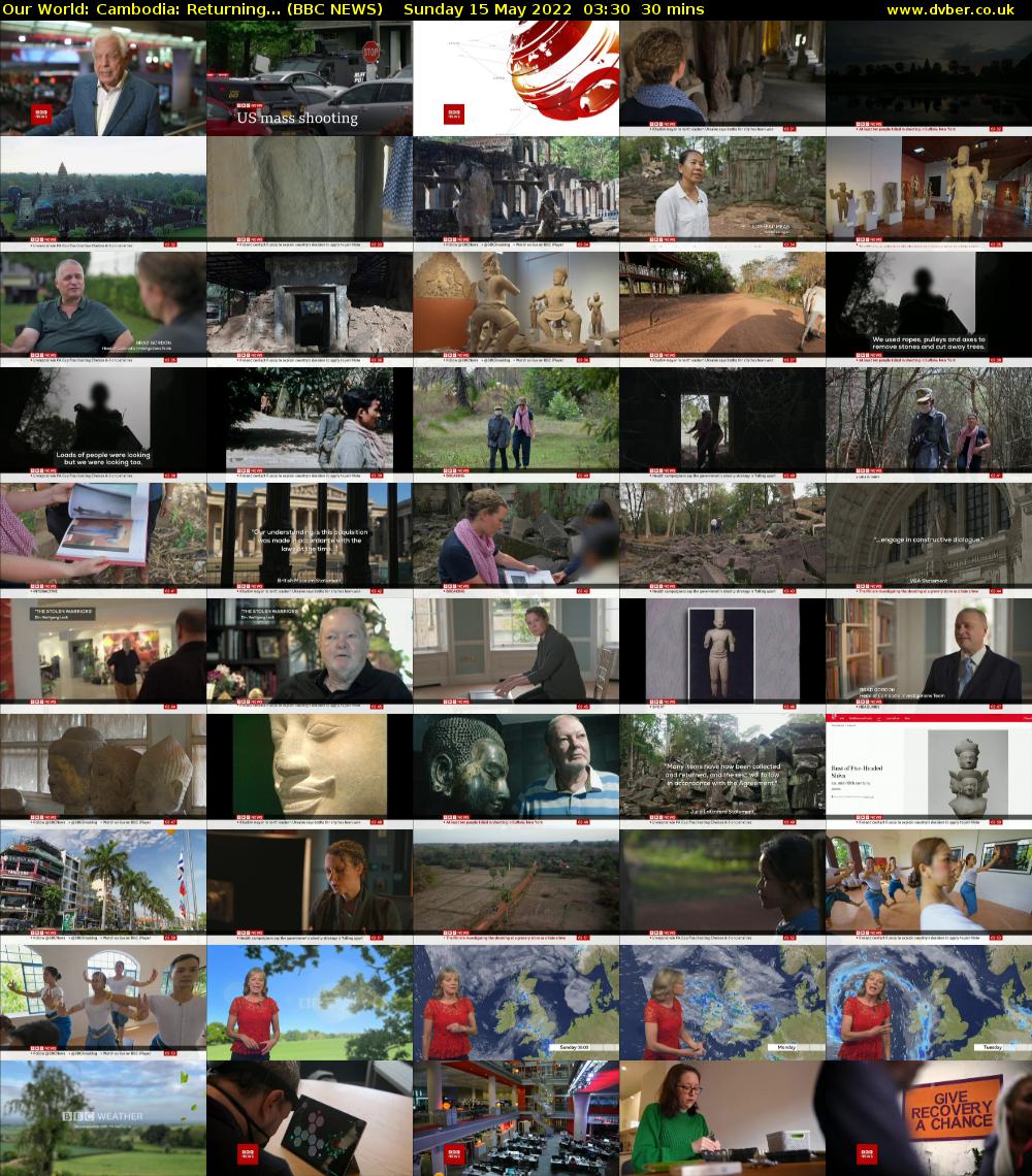 Our World: Cambodia: Returning... (BBC NEWS) Sunday 15 May 2022 03:30 - 04:00