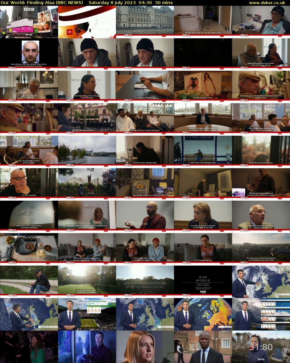 Our World: Finding Alaa (BBC NEWS) Saturday 8 July 2023 04:30 - 05:00