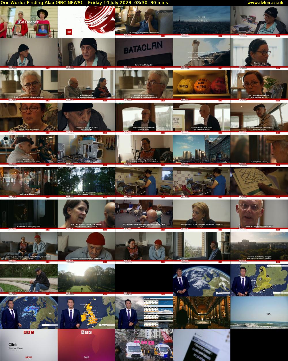 Our World: Finding Alaa (BBC NEWS) Friday 14 July 2023 03:30 - 04:00