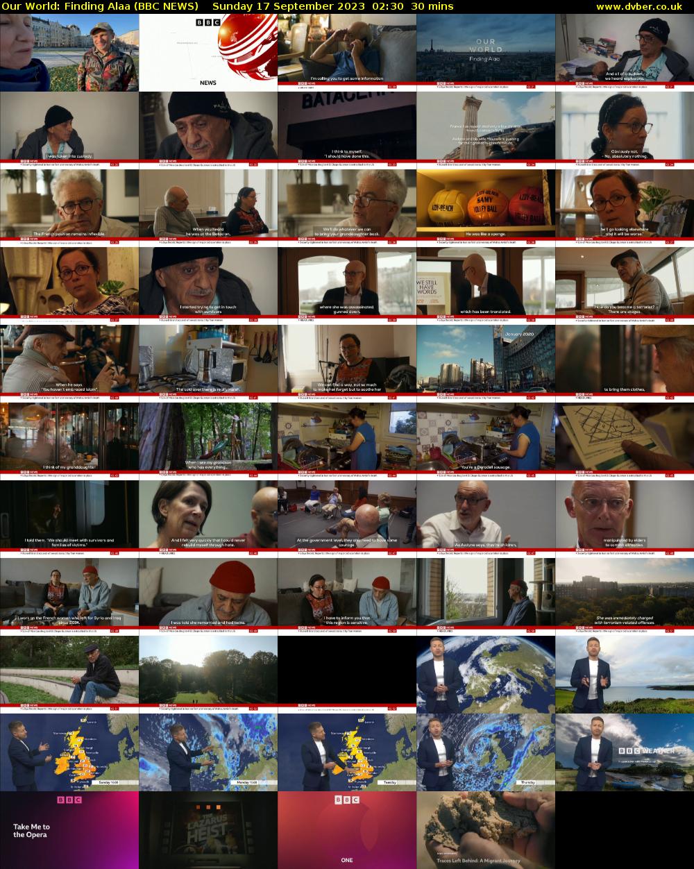 Our World: Finding Alaa (BBC NEWS) Sunday 17 September 2023 02:30 - 03:00