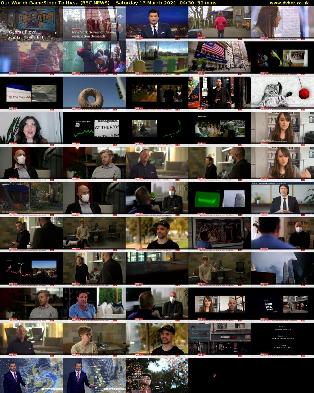 Our World: GameStop: To the... (BBC NEWS) Saturday 13 March 2021 04:30 - 05:00
