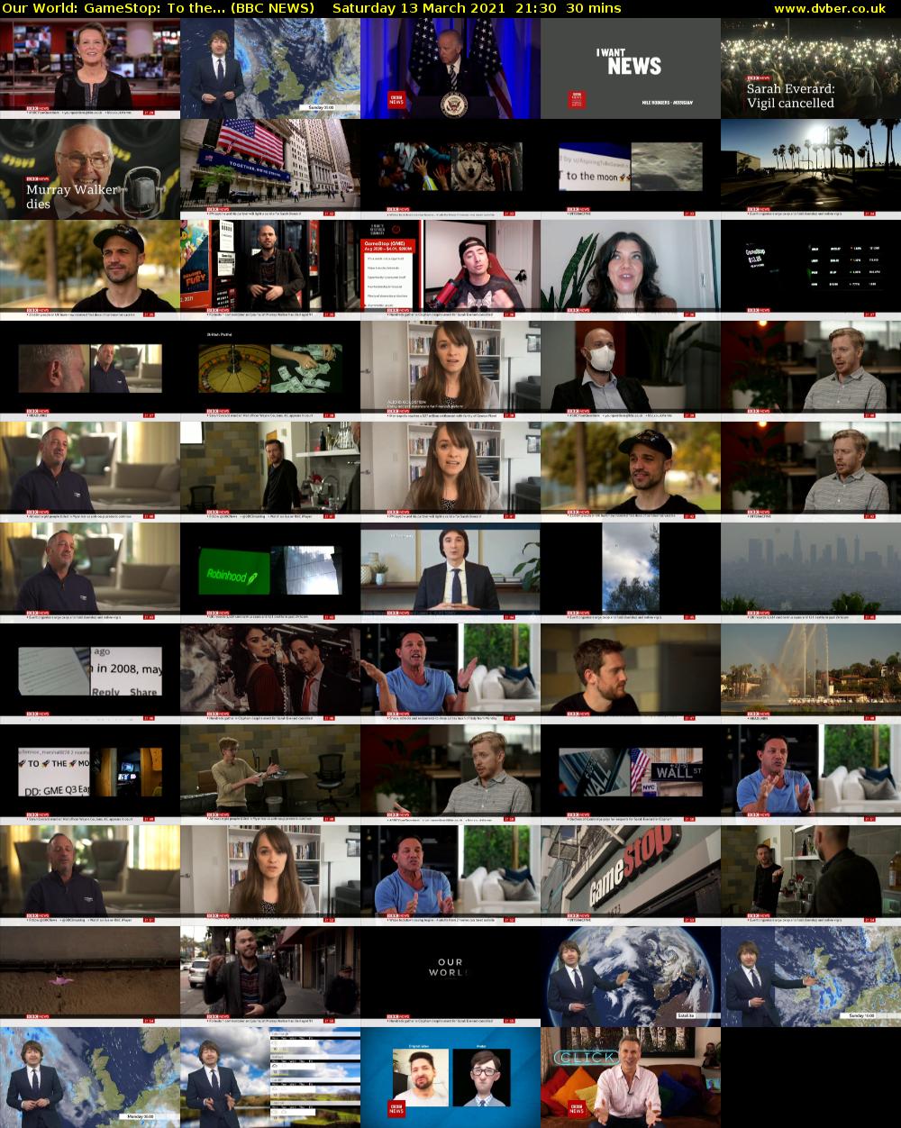 Our World: GameStop: To the... (BBC NEWS) Saturday 13 March 2021 21:30 - 22:00