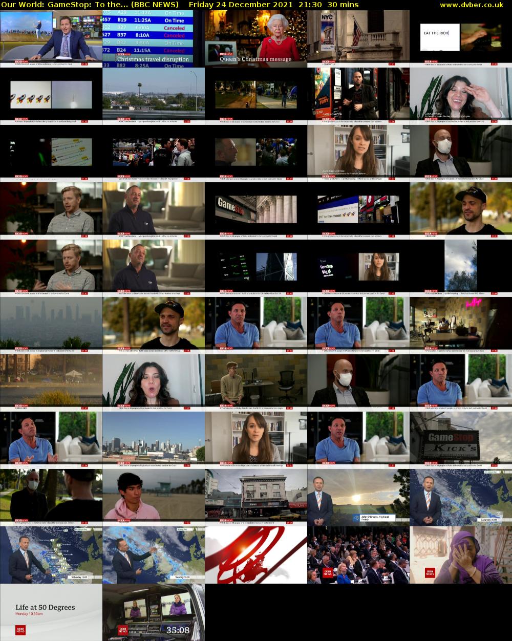 Our World: GameStop: To the... (BBC NEWS) Friday 24 December 2021 21:30 - 22:00