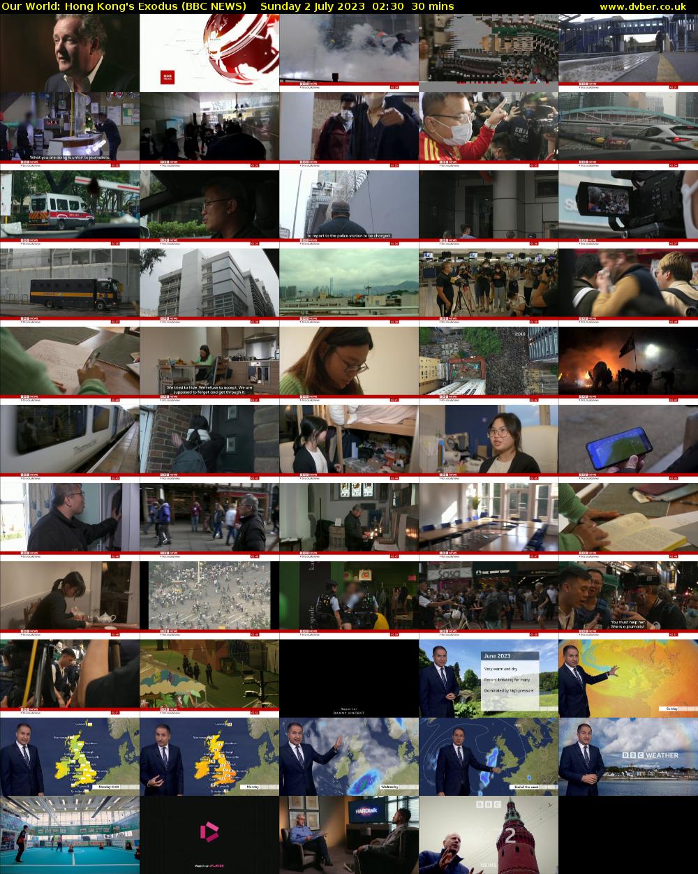 Our World: Hong Kong's Exodus (BBC NEWS) Sunday 2 July 2023 02:30 - 03:00