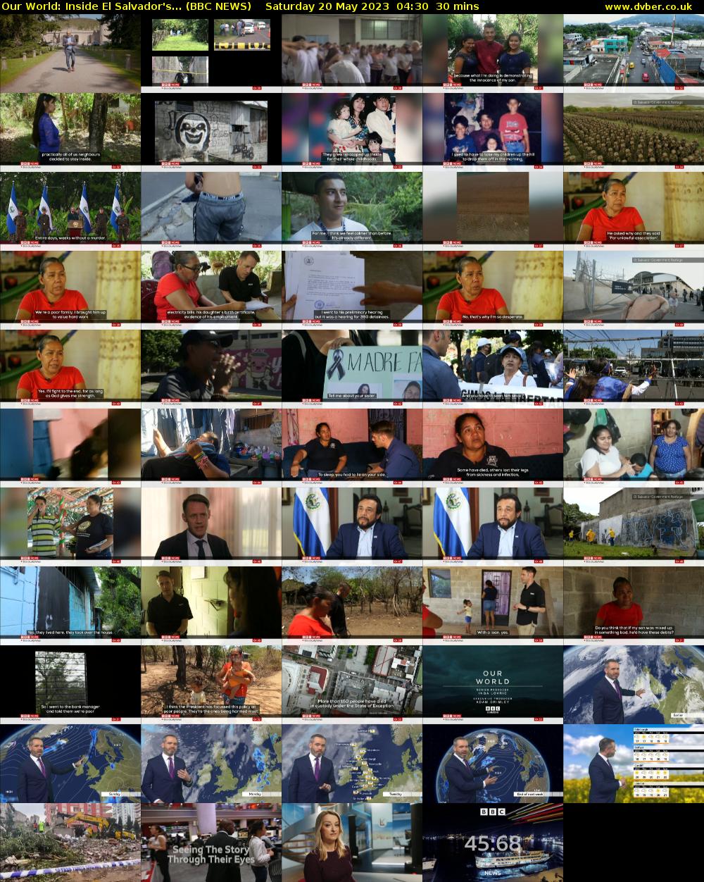 Our World: Inside El Salvador's... (BBC NEWS) Saturday 20 May 2023 04:30 - 05:00