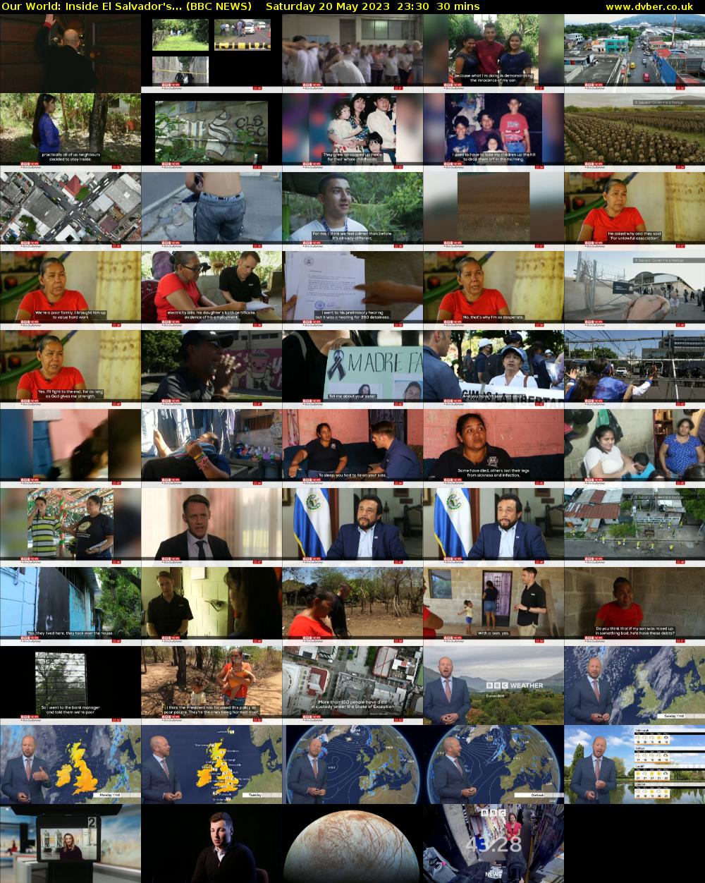 Our World: Inside El Salvador's... (BBC NEWS) Saturday 20 May 2023 23:30 - 00:00