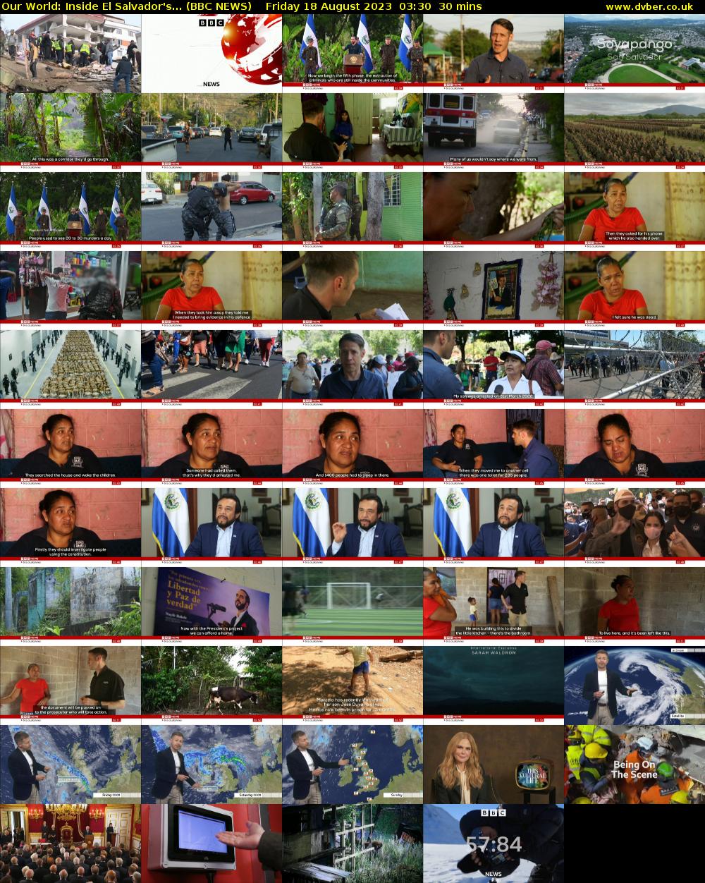 Our World: Inside El Salvador's... (BBC NEWS) Friday 18 August 2023 03:30 - 04:00