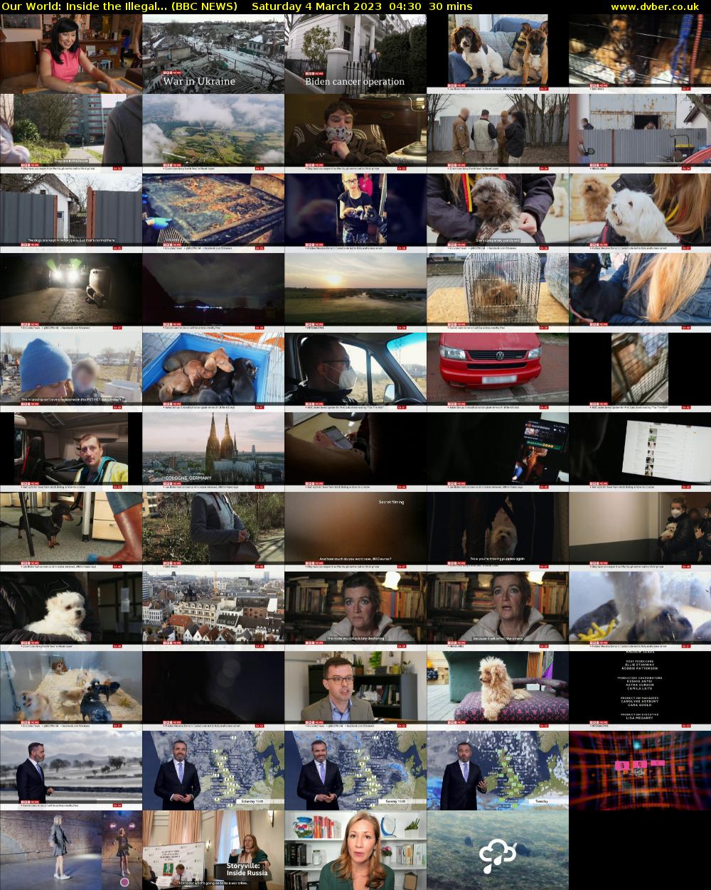 Our World: Inside the Illegal... (BBC NEWS) Saturday 4 March 2023 04:30 - 05:00