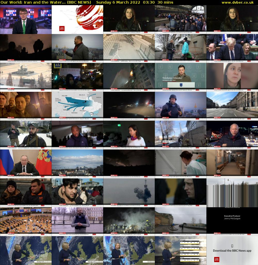 Our World: Iran and the Water... (BBC NEWS) Sunday 6 March 2022 03:30 - 04:00