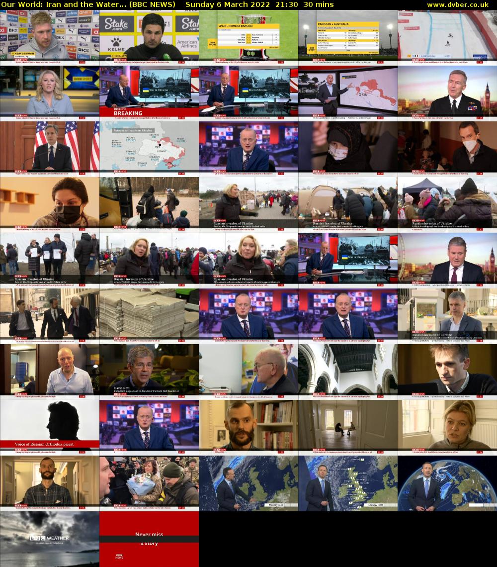 Our World: Iran and the Water... (BBC NEWS) Sunday 6 March 2022 21:30 - 22:00