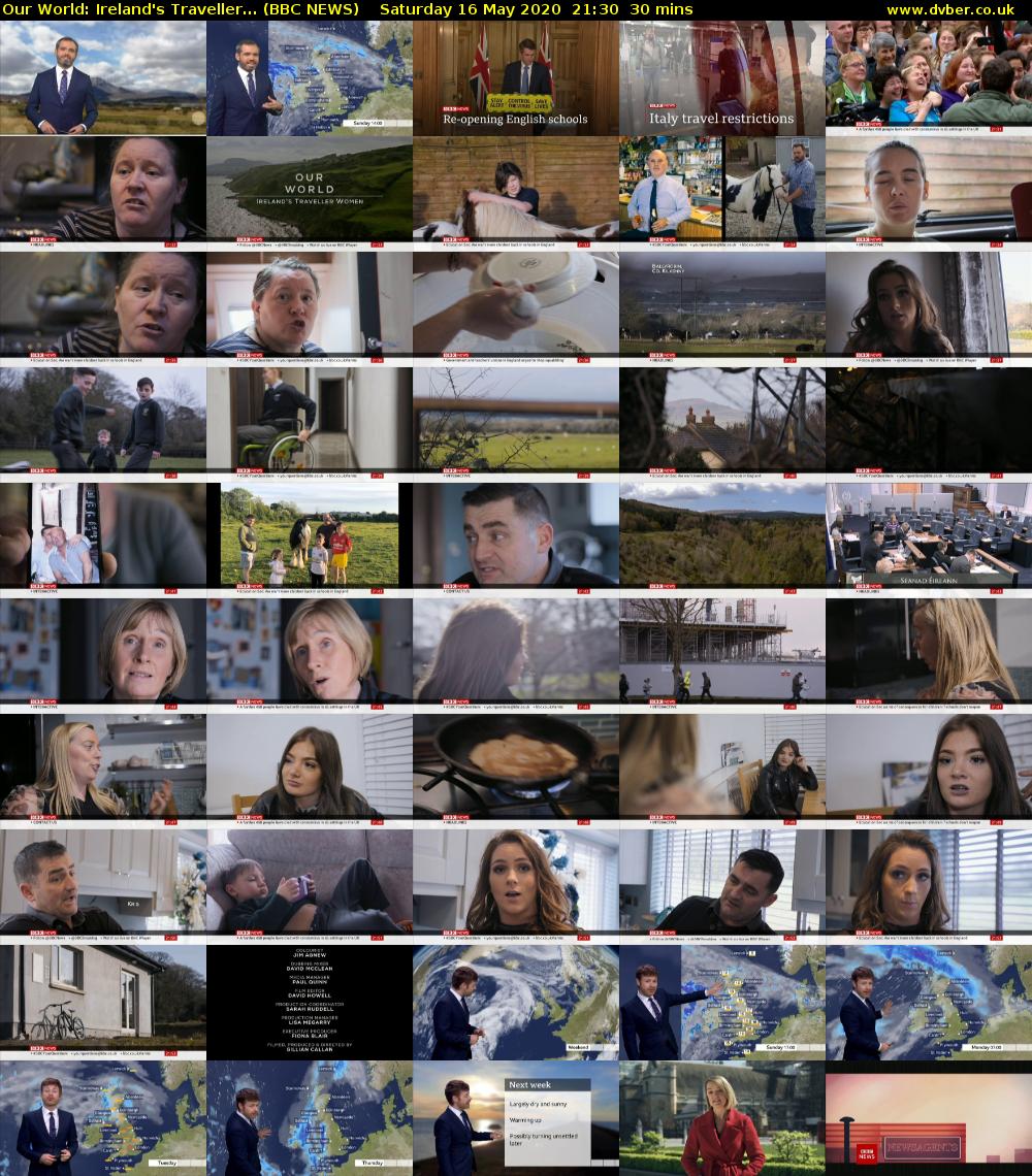 Our World: Ireland's Traveller... (BBC NEWS) Saturday 16 May 2020 21:30 - 22:00