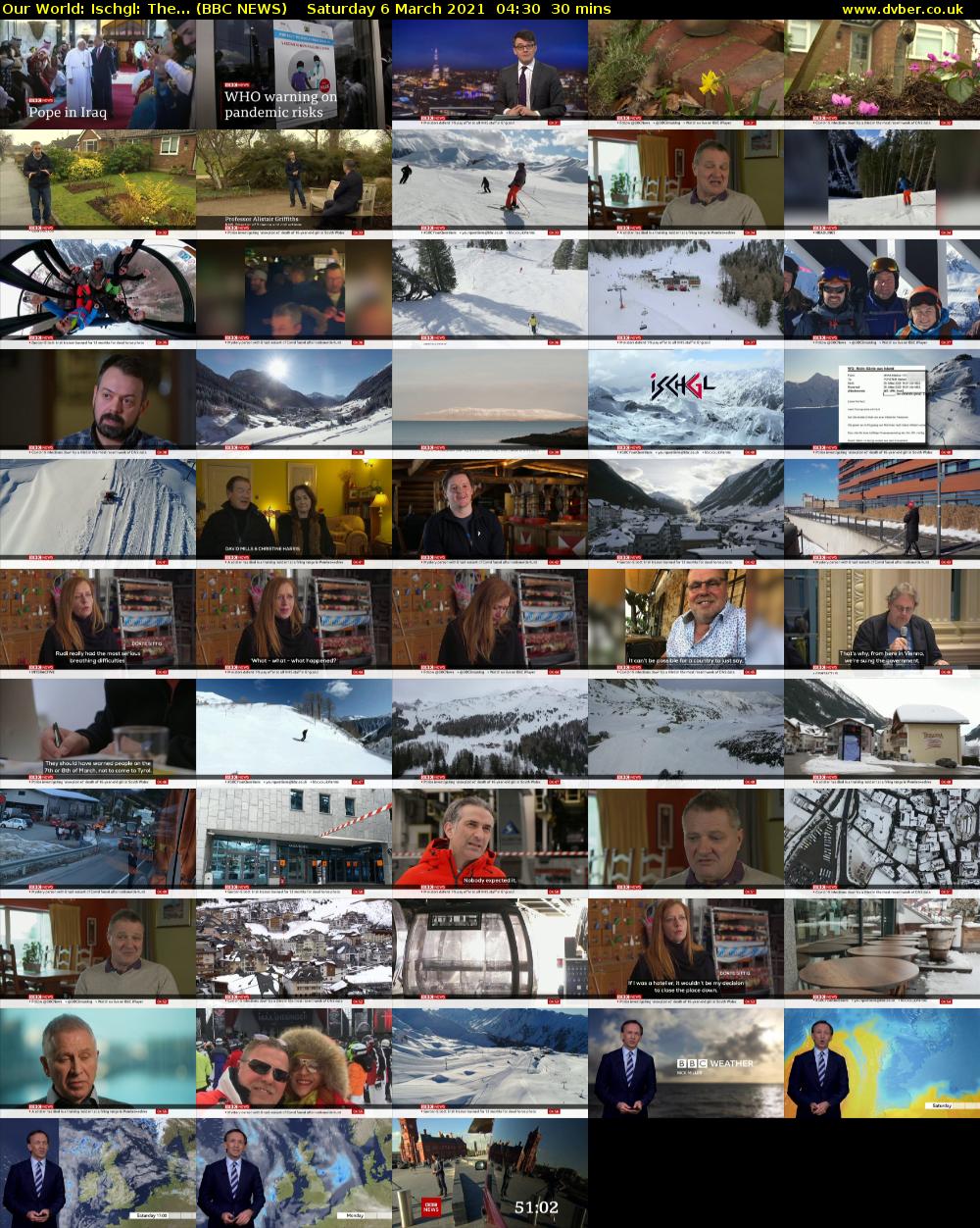 Our World: Ischgl: The... (BBC NEWS) Saturday 6 March 2021 04:30 - 05:00