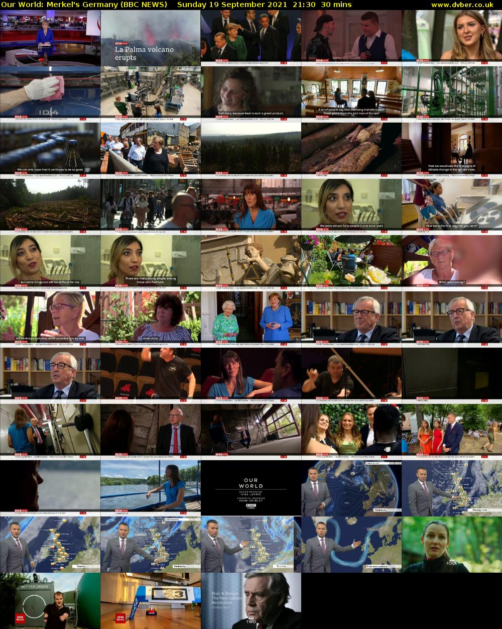 Our World: Merkel's Germany (BBC NEWS) Sunday 19 September 2021 21:30 - 22:00