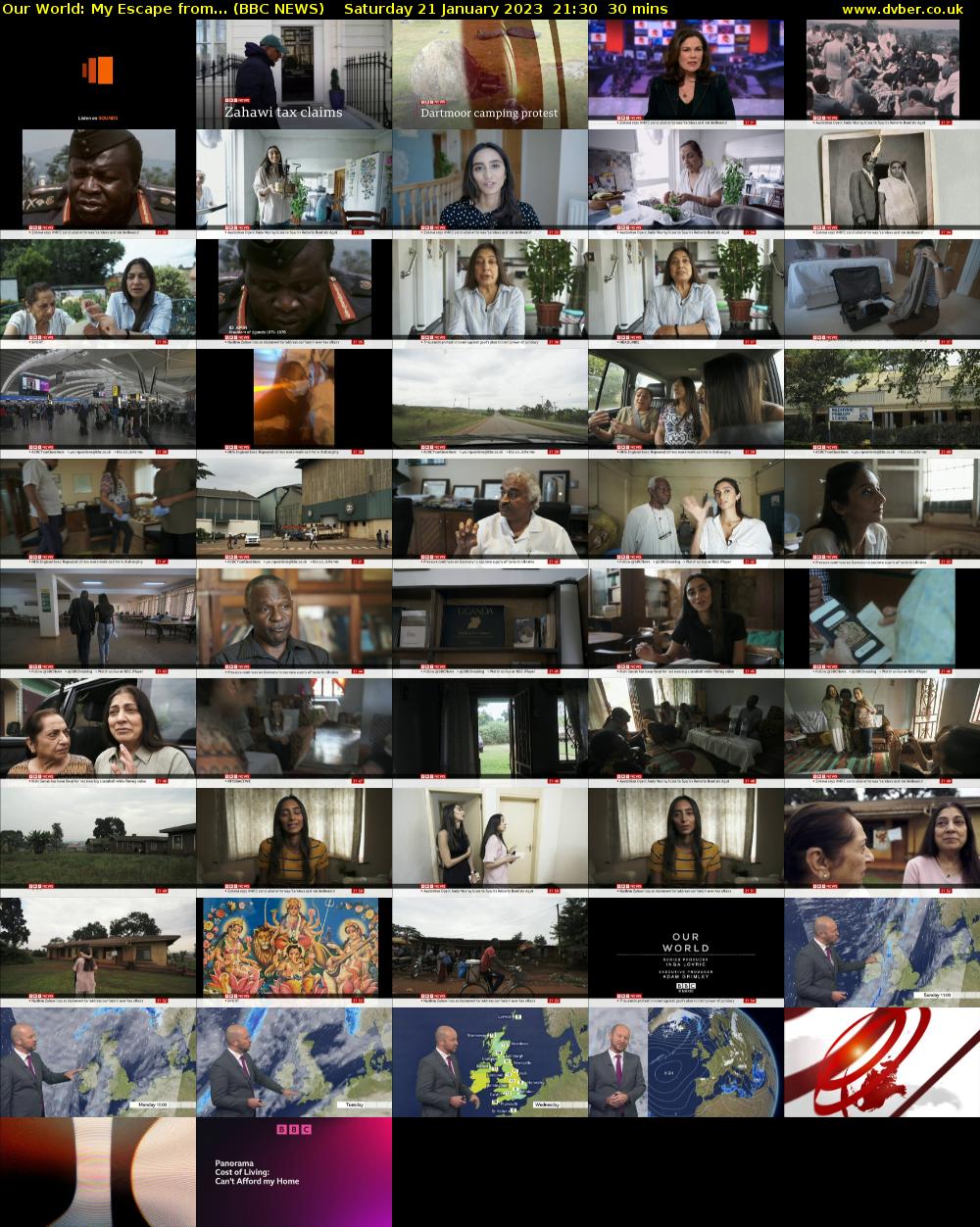 Our World: My Escape from... (BBC NEWS) Saturday 21 January 2023 21:30 - 22:00
